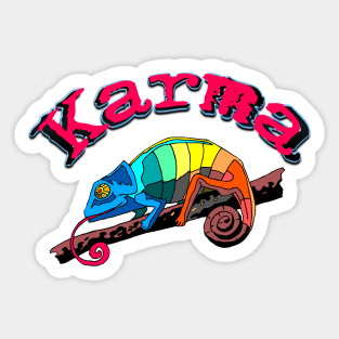 Karma lizard Sticker